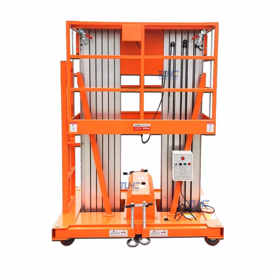 10m OEM Manufactor Double Vertical Hydraulic Electric Mast Lift Platform