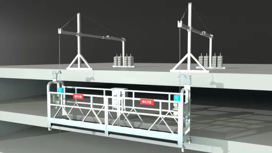 Zlp800 Luwang plataforma suspensa galvanizada de gôndola de construção para manutenção de paredes de edifícios altos