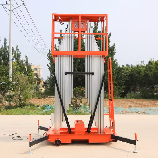 14m 16m 200kg peso leve preço de fábrica manual homem escada elevador plataforma de elevação de liga de alumínio