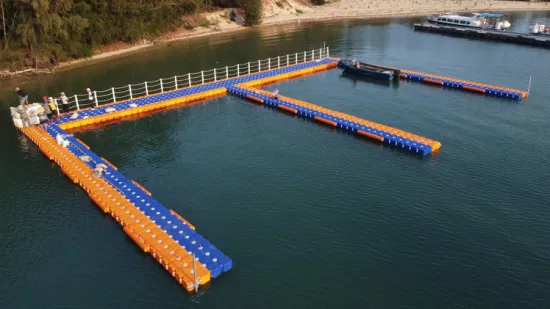 Preço barato venda quente água plástico flutuante doca cubos plataforma ponte pontão para barco iate